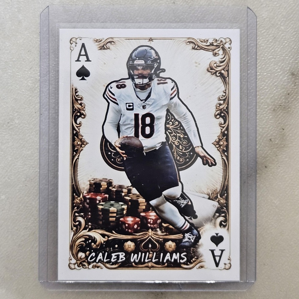 Caleb Williams CUSTOM Aces‎ Football Card.